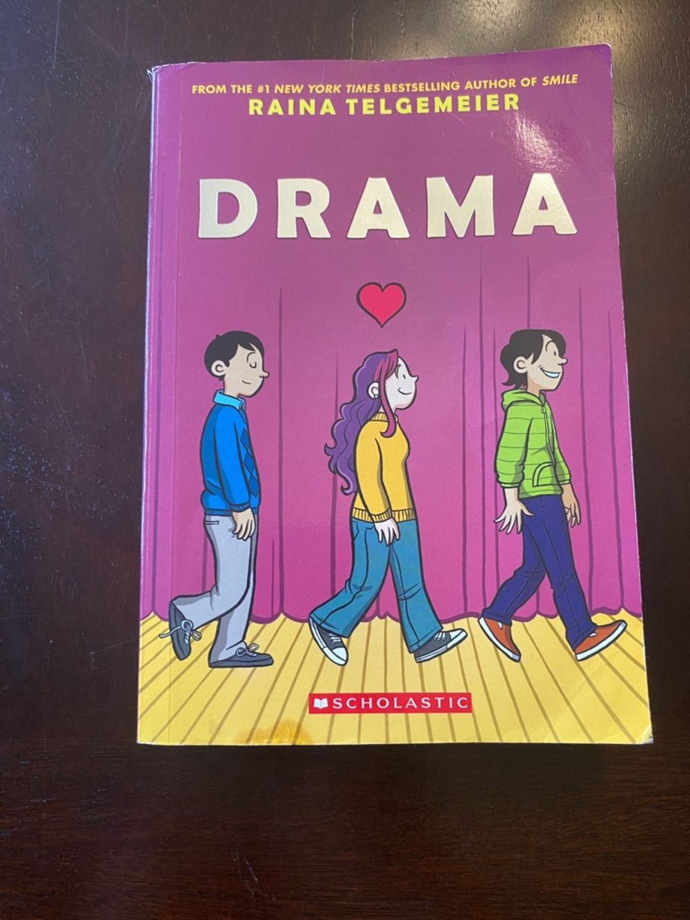 Scholastic Graphic Novel Cover in Purple and Yellow